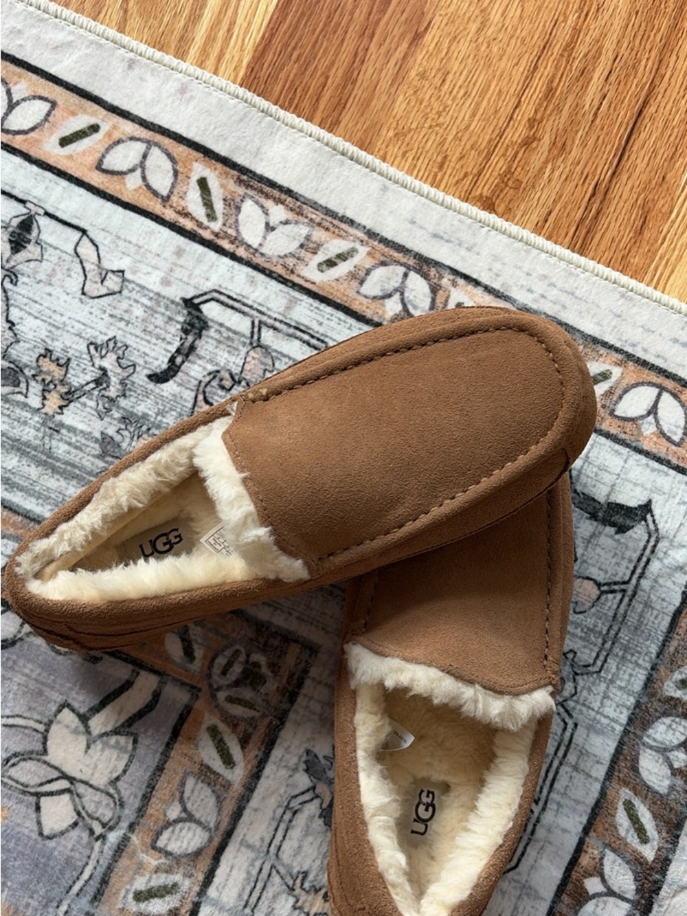 UGG Men’s Ascot Slip-On Suede Loafers in Chestnut Brown